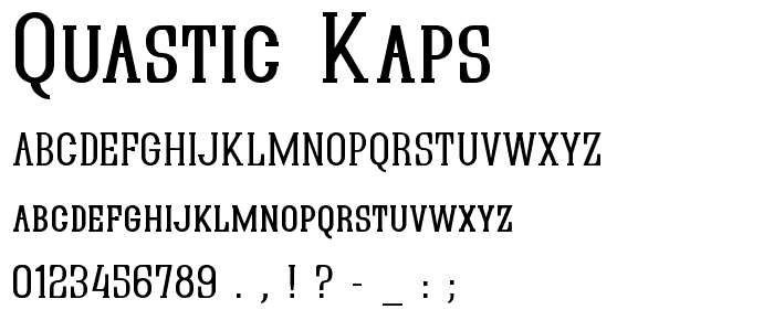 Quastic Kaps font